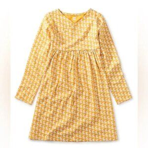 Tea Collection Yellow Bunny Dress, Size 7
